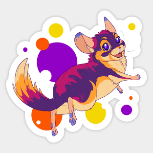 Colorful chinchilla Sticker